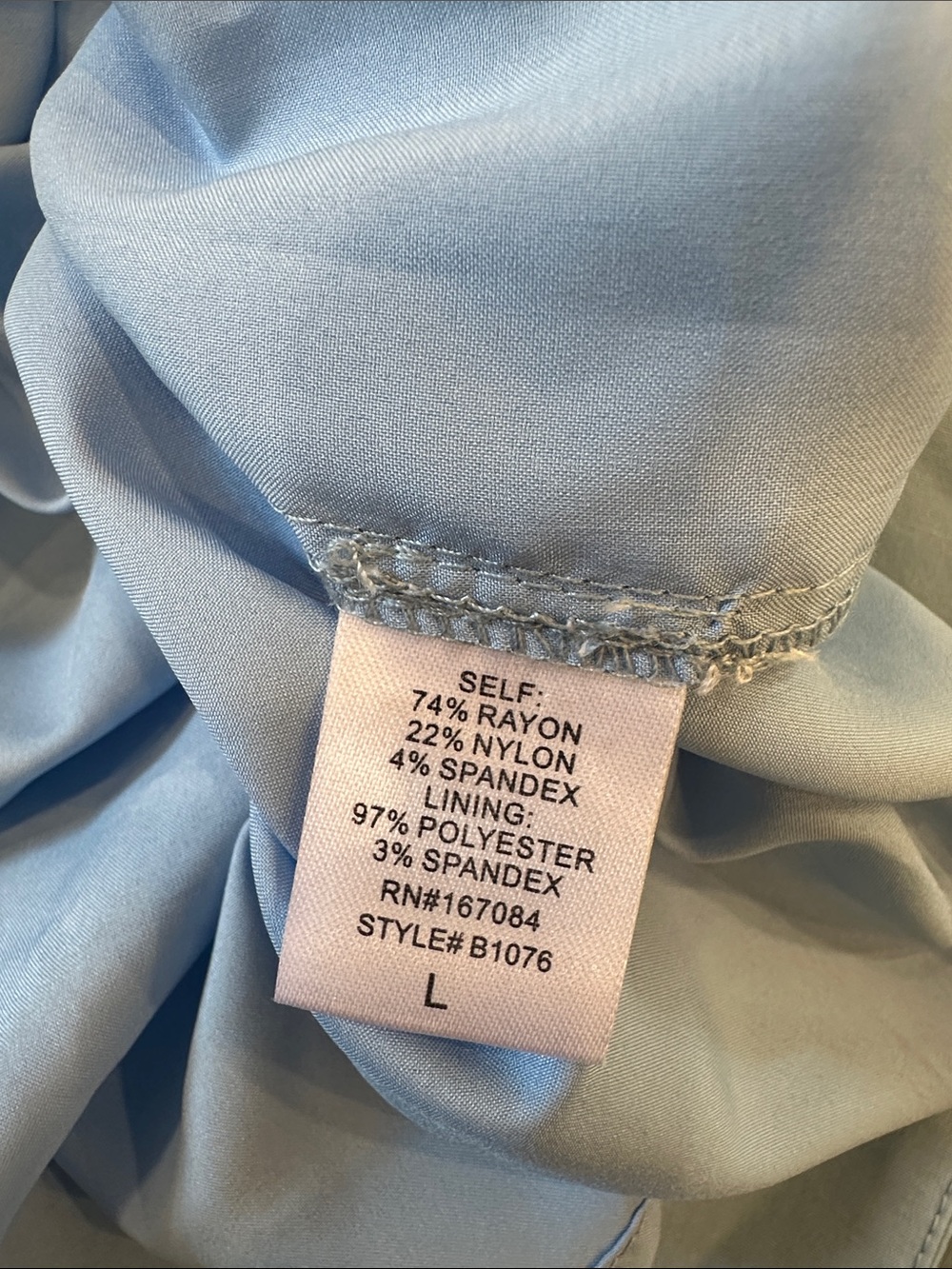 Tuckernuck Pomander Place Robbie Baby Blue Long Sleeve Mini Shift Dress Large - Picture 9 of 9